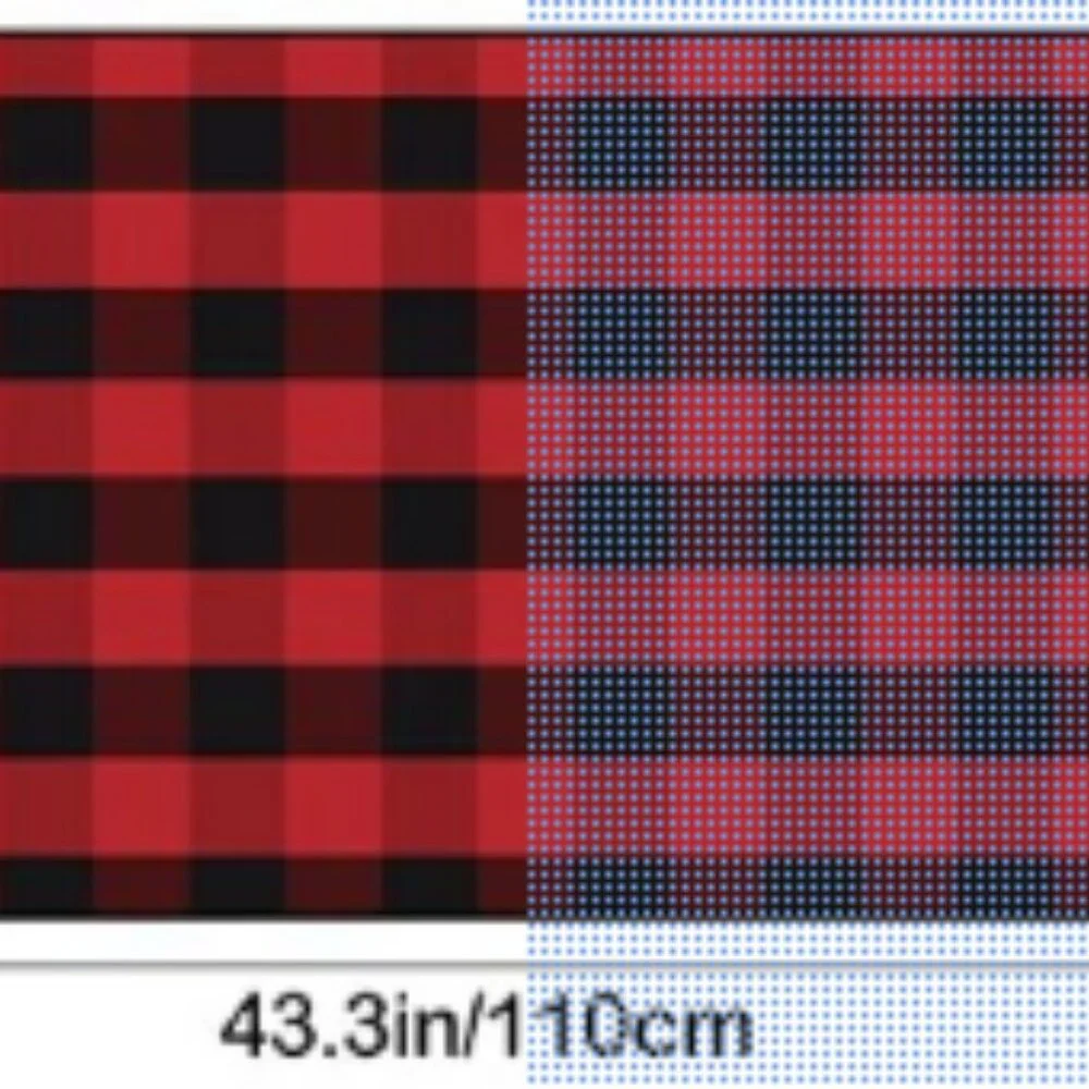 Front Porch Rug Buffalo Plaid Christmas Door Red/Black - OS